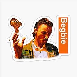 Begbie throws a glass of beer - Scene from Trainspotting T-Shirt Sticker