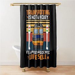 Trainspotting Retro Train Lover Shower Curtain