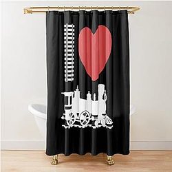 I Love Train Lover Shower Curtain