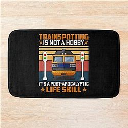Retro Train Lover Bath Mat