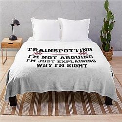 Trainspotting I'm Not Arguing Throw Blanket