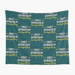 Easily Distracted By Trainspotting, Perfect Gift for Hobbies Tapestry