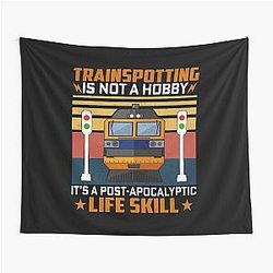 Retro Train Lover Tapestry