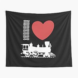 I Love Train Lover Trainspotting Tapestry