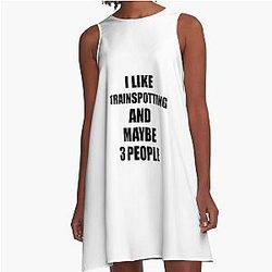 Trainspotting Lover Funny Gift Idea A-Line Dress