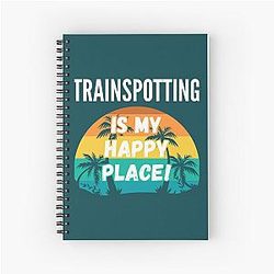 Trainspotting My Happy Place Vintage Spiral Notebook