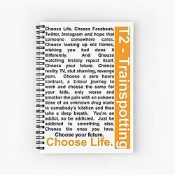 Trainspotting 2 Choose Spiral Notebook