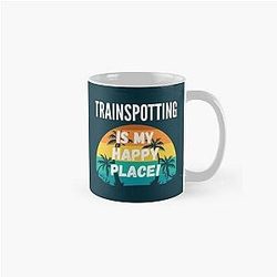 Trainspotting Is My Happy Place Vintage Sunset Design Classic Mug