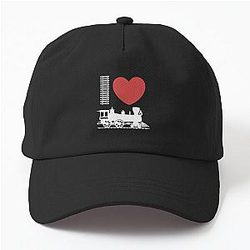 I Love Train Spotting Trainspotter Dad Hat
