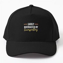 Easily Distracted by Trainspotting - Perfect Gift for Hobbies Baseball Cap