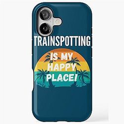 Trainspotting Is My Happy Place, Vintage Retro iPhone Case