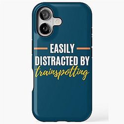 Easily Distracted by Trainspotting - Perfect Gift for Hobbies iPhone Case