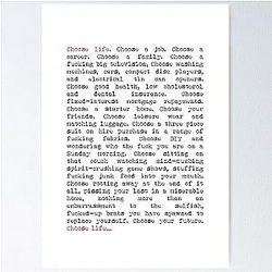 Choose Life Trainspotting Poster