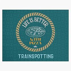 Life is Better with Pizza and Trainspotting Jigsaw Puzzle