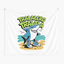 Tralala Shark Italian Meme Tapestry