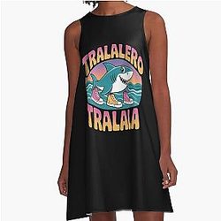 Tralalero Brainrot A-Line Dress
