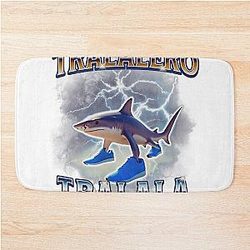 Funny Retro Bootleg Meme Shark Bath Mat