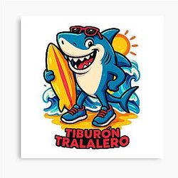 Tralala Shark Canvas Print