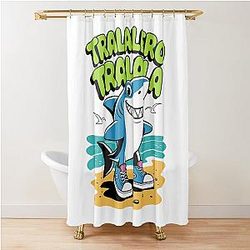 Tralala Shark Sneakers Italian Meme Shower Curtain