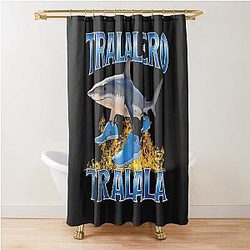 Tralala Shark Meme Shower Curtain
