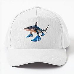 Realistic Shark Cartoon - Design for T-Shirts & Baseball Cap