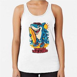 Tralalero Shark Racerback Tank Top