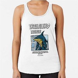 Tralala 90's Comic Style (Italian Brainrot) Racerback Tank Top