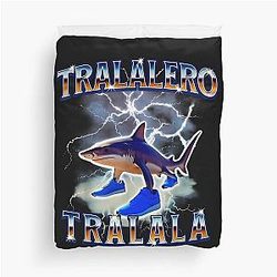 Tralala Shark Meme Bootle (Italian Brainrot) Duvet Cover