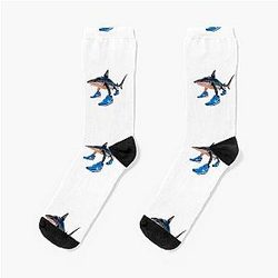 Tralalero Realistic Shark Cartoon Design for T-Shirts More Socks