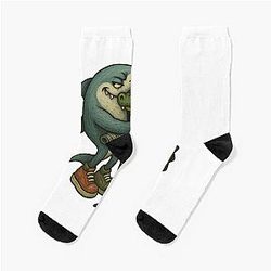 Italian brainrot hugs Crocodilo Socks