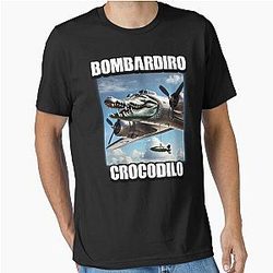 Bombardiro Crocodile Plane Bomber. Tralala Meme Viral Trend Essential T-Shirt