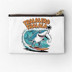 Tralala Shark Italian Brain Meme Zipper Pouch