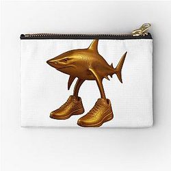 Gold Brain Rot Zipper Pouch