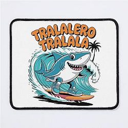 Tralala Shark Surf Italian Brainrot Meme Mouse Pad