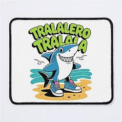 Italian Shark Sneakers Meme Mouse Pad Brainrot