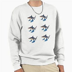 Tralala Italian Brainrot Shark in shoes Meme Pullover Sweatshirt