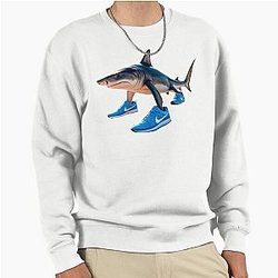 Tralala Realistic Shark Cartoon Design for T-Shirts Pullover Sweatshirt