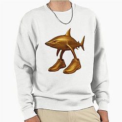 Gold Brain Rot Pullover Sweatshirt