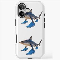 Tralalero Italian Brainrot set of 6 shark in shoes meme iPhone Tough Case