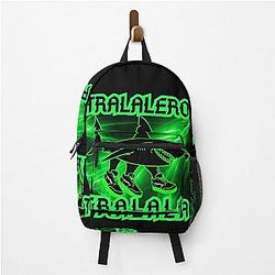 Funny Meme Glowing Shark Backpack