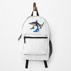 Realistic Shark Cartoon Design for T-Shirts & More Backpack