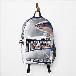 Retro Funny Shark Meme Backpack