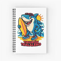 Tralala Shark Spiral Notebook