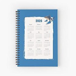 Brainrot Shark 2026 Calendar Spiral Notebook
