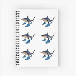 Tralala Italian Brainrot Shark in Shoes meme Notebook