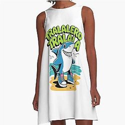Tralala Shark Sneakers Italian A-Line Dress