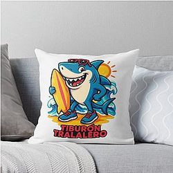 Tralala Shark Throw Pillow