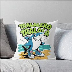 Italian Shark Sneakers Meme Throw Pillow