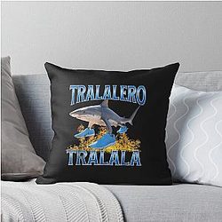 Tralala Shark Meme Throw Pillow