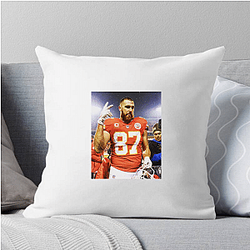 Travis Kelce has appeared on television shows and in ads Travis Kelce Pillows Cover